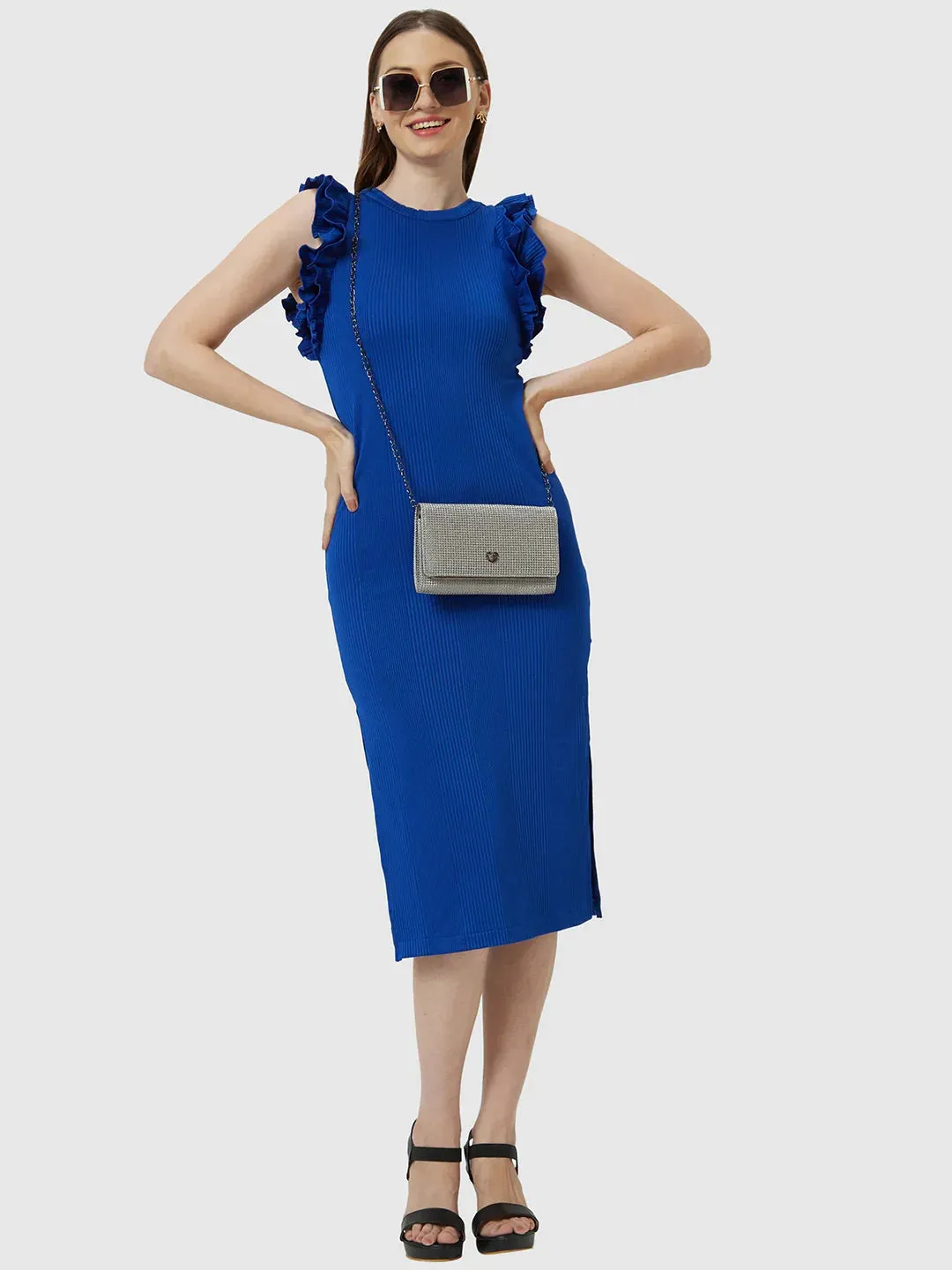 Caprese Delmi Medium Pewter Clutch