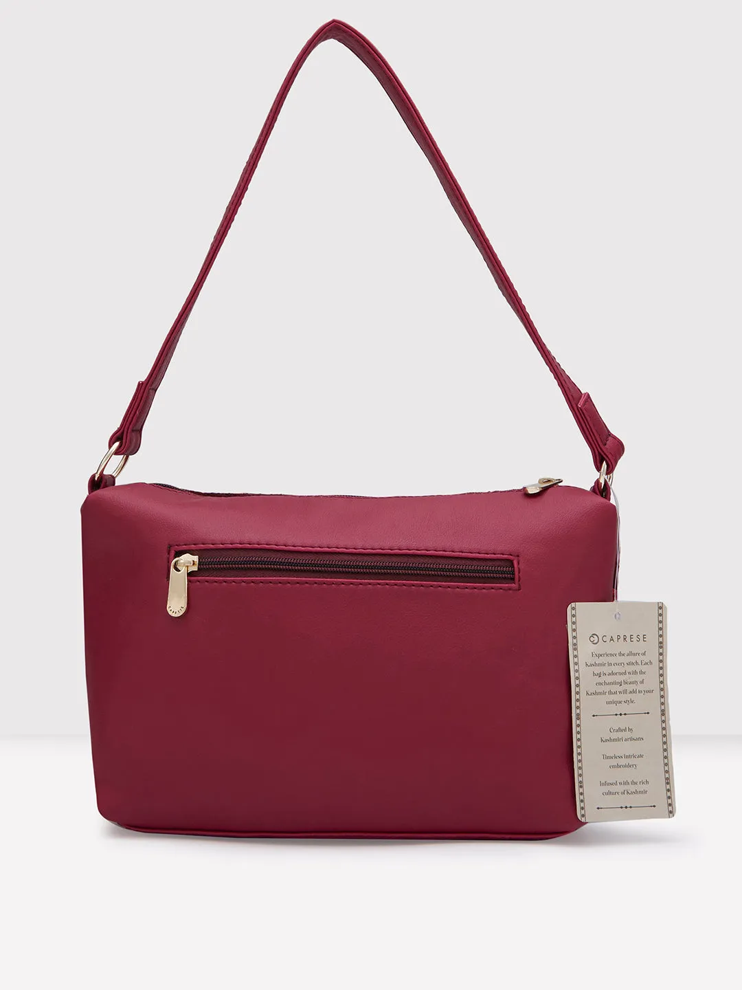 Caprese Tresna Medium Maroon Crossbody Bag