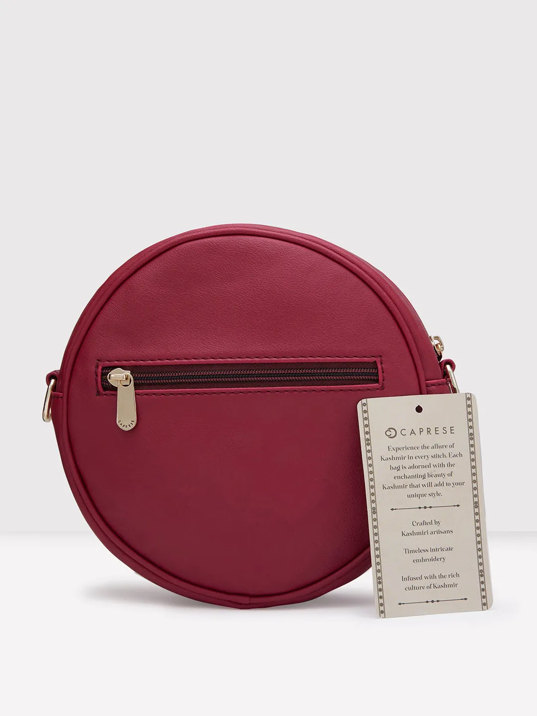 Caprese Tresna Medium Maroon Sling Bag