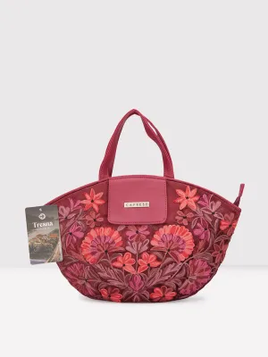 Caprese Tresna Medium Maroon Tote Bag