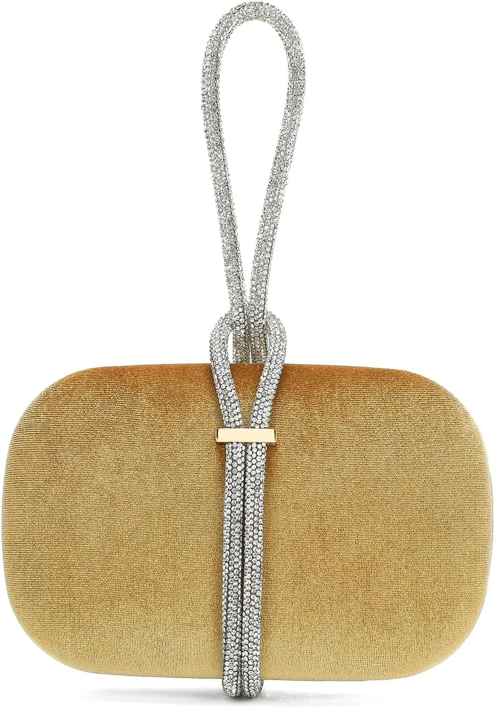 CARIEDO Women's Rhinestones Evening Handbag Crystal Velvet Clutch Bridal Purse for Wedding Prom Night Out Party