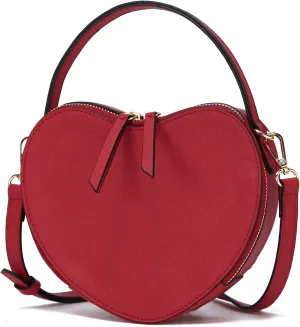 CATMICOO Small Heart Shaped Purse for Women with Removable Crossbody Strap