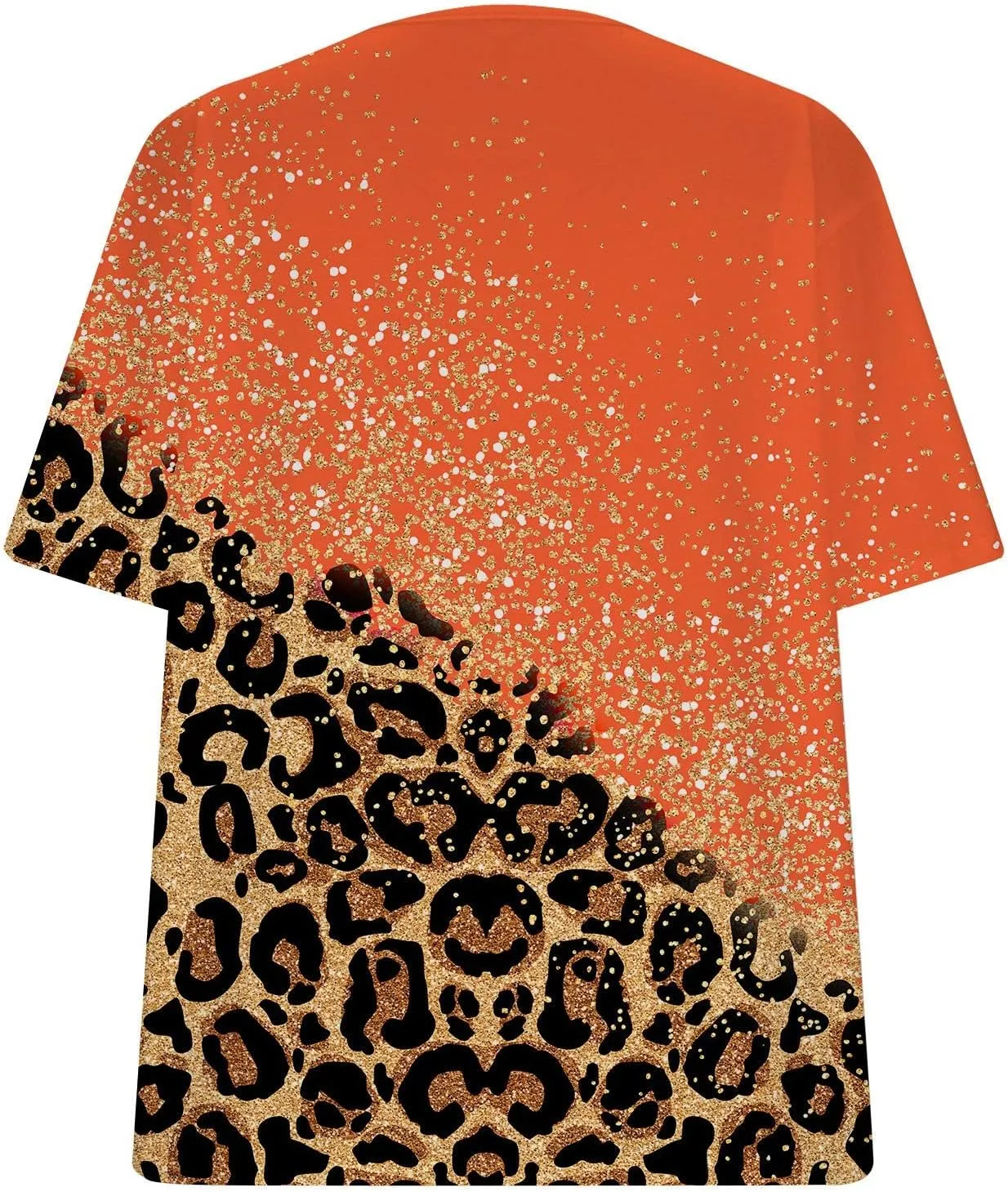 Ceboyel Womens Leopard Print Summer Blouse V Neck Tunic T Shirts Short Sleeve Casual Loose Tee Tops Flowy Ladies Outfits 2023