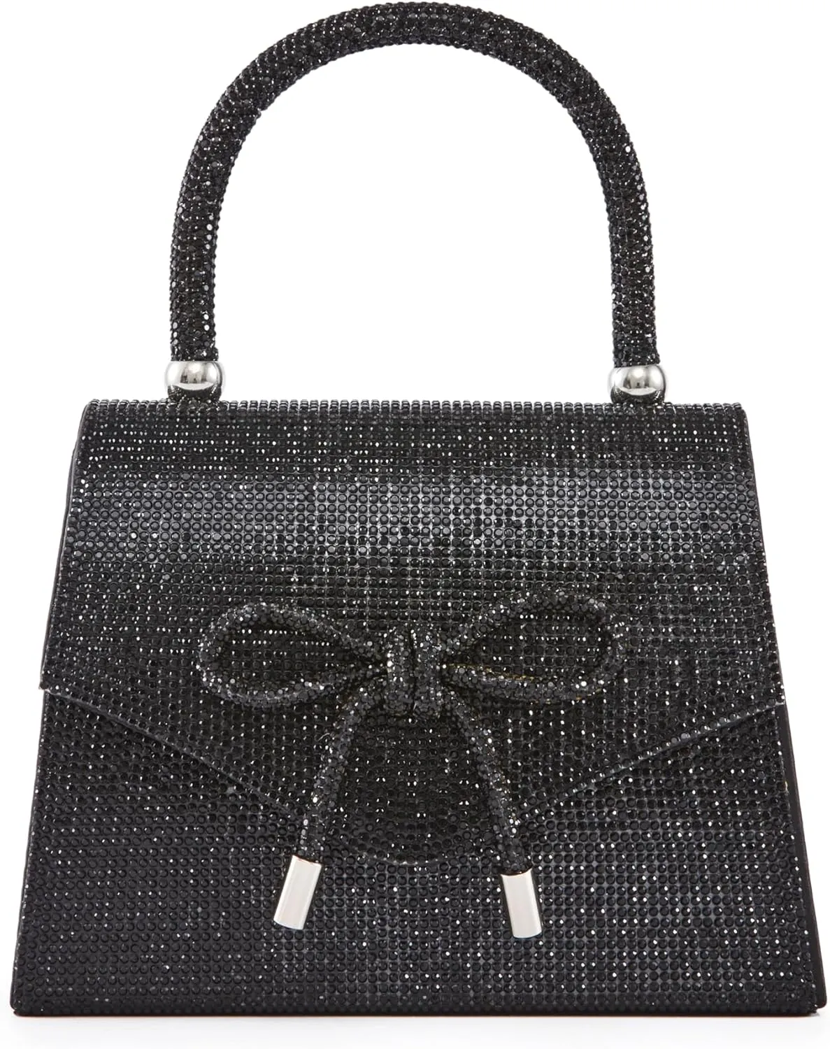 CELINA Rhinestone Covered Bow Detail Evening Clutch Bag
