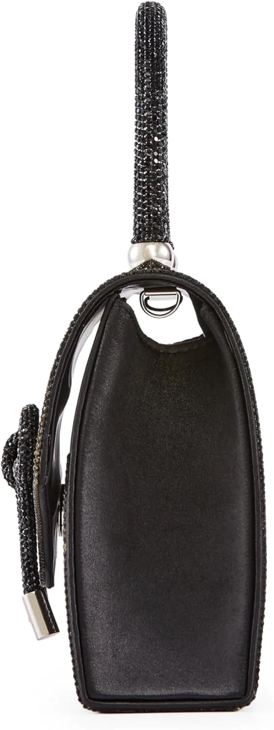 CELINA Rhinestone Covered Bow Detail Evening Clutch Bag