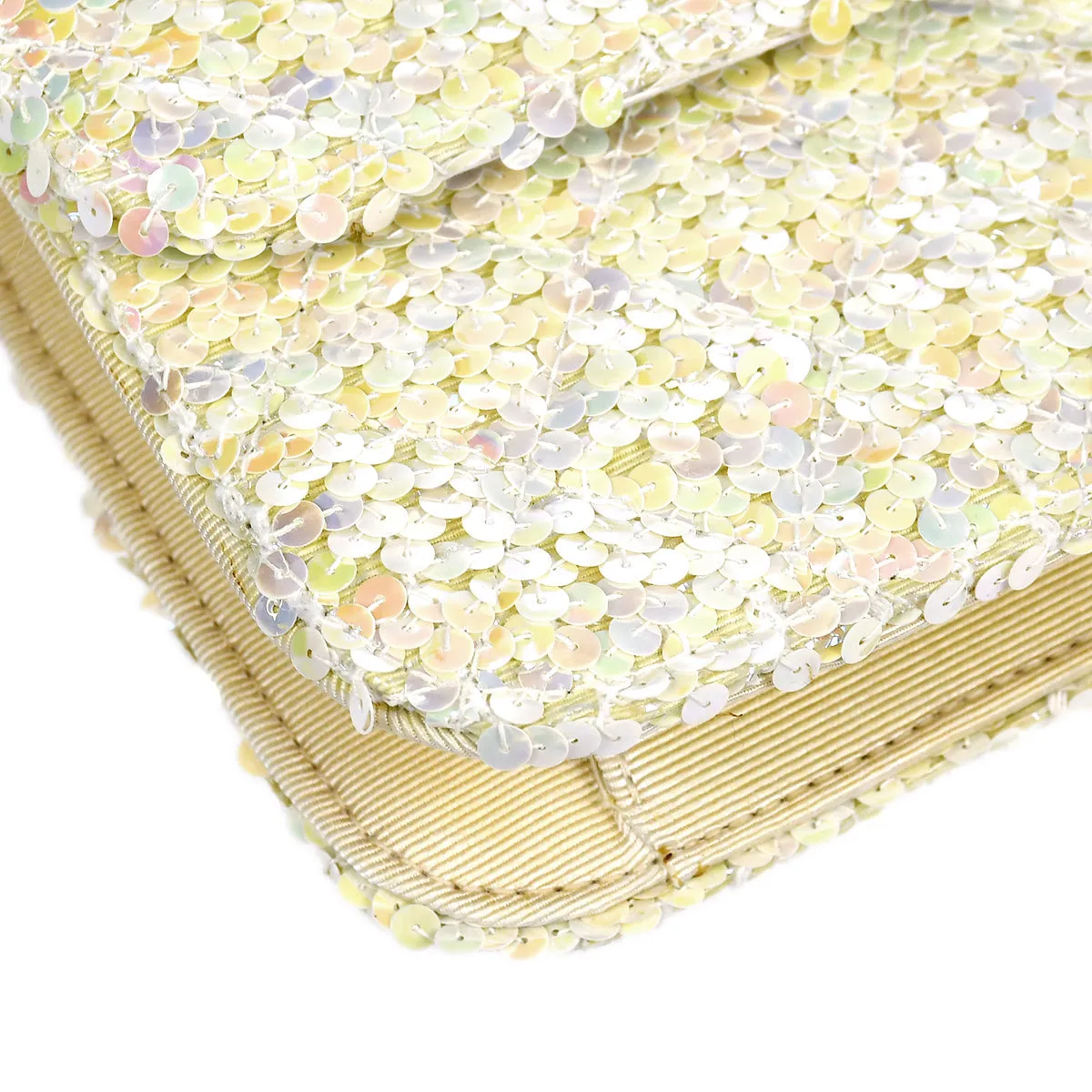 CHANEL * 1989-1991 Straight Flap Medium Sequin 67892