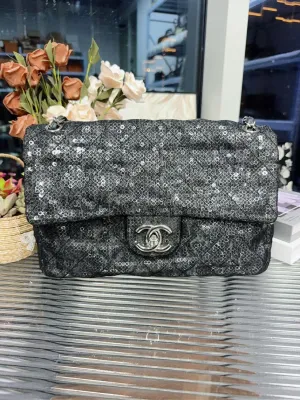 Chanel Black Sequin Shoulder Bag HFY - Preloved Authentic Designer Handbag