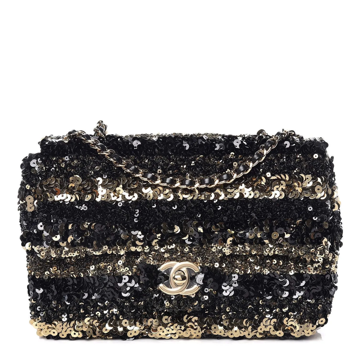 CHANEL Sequin Classic Mini Flap Bag