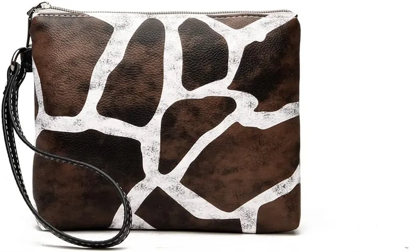 Chikencall Women 2Pcs Handbag and Purses Leopard Zebra Cows Deer Print Pattern Tote Leather Shoulder Satchel