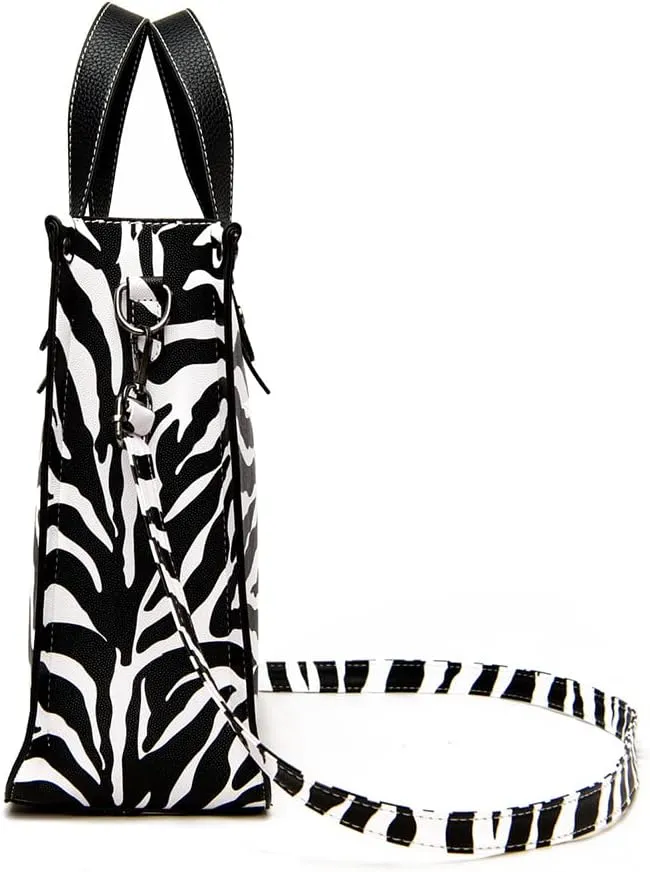 Chikencall Women 2Pcs Handbag and Purses Leopard Zebra Cows Deer Print Pattern Tote Leather Shoulder Satchel