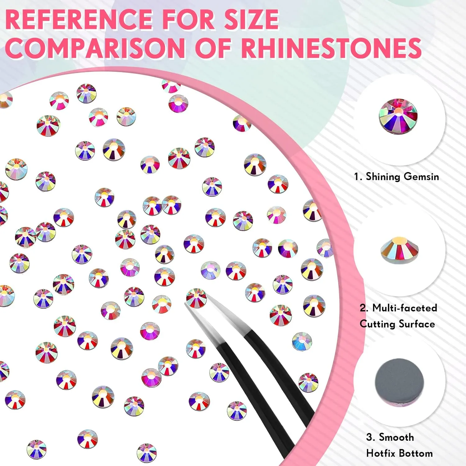 Cindeer 14400 Pcs Crystal Hotfix Rhinestone Large Quantity Glass Flatback Rhinestones Hot Fix Rhinestones Round Gems Glass Stones for Clothes Shoes DIY Crafts Supplies(SS20,Crystal AB)