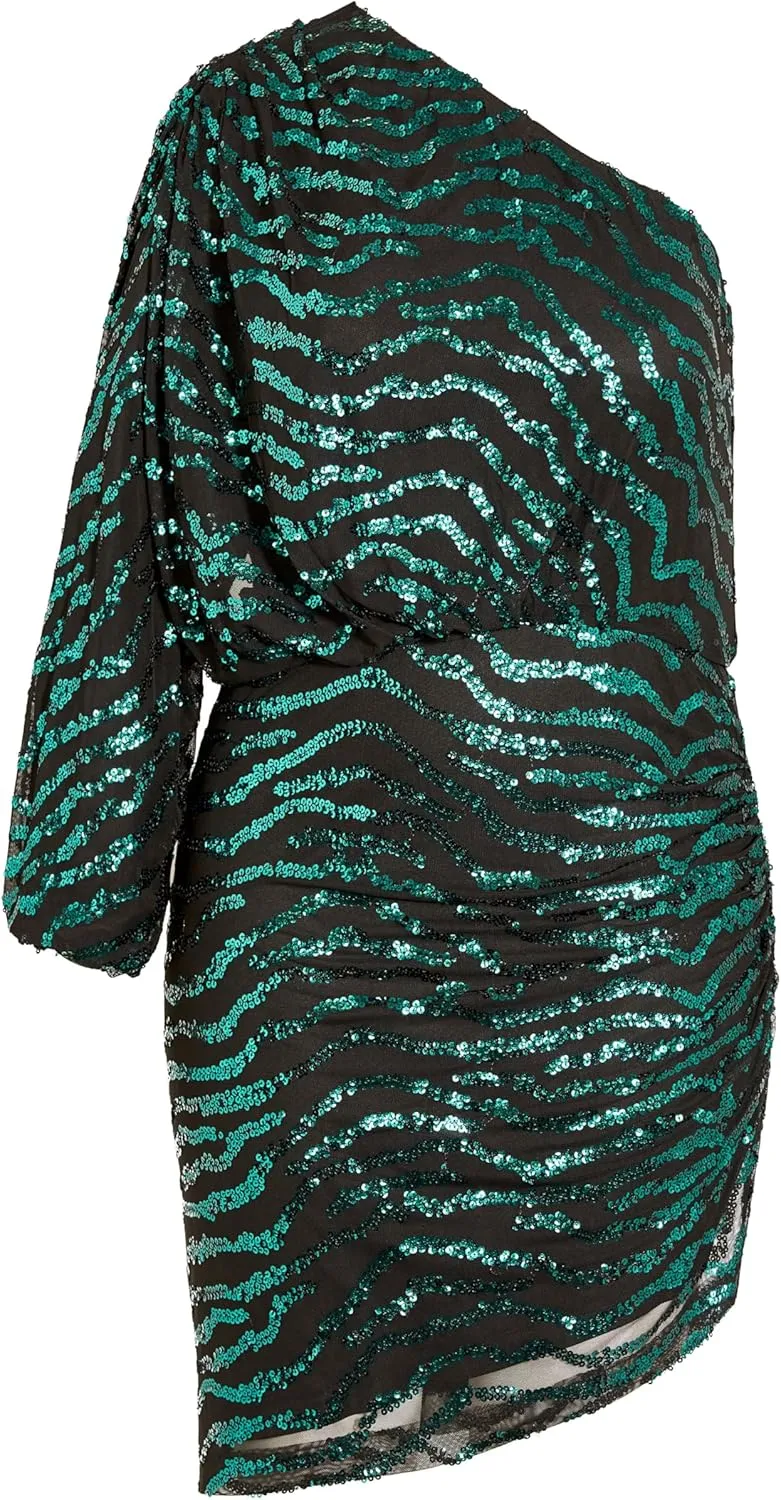 City Chic Women's Plus Size Dress-Sequin Stripe