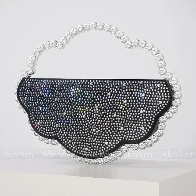 Cloud Shaped Diamond Evening Bags Women New Elegant Glittering Crystal Clutch Purses And Handbags Designer Luxury Wedding Party