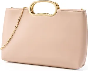 Clutch Purses for Women Cut Out Handle Clutch PU Leather Evening Bag Elegant Purse for Women Formal Wedding Party