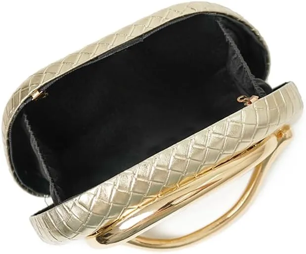 Clutch Purses for Women Evening/Wedding Chic Woven Bag Formal PU Leather Purse Designer Handbags for Party Prom