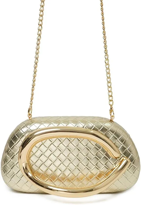 Clutch Purses for Women Evening/Wedding Chic Woven Bag Formal PU Leather Purse Designer Handbags for Party Prom