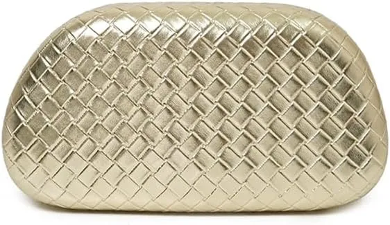 Clutch Purses for Women Evening/Wedding Chic Woven Bag Formal PU Leather Purse Designer Handbags for Party Prom