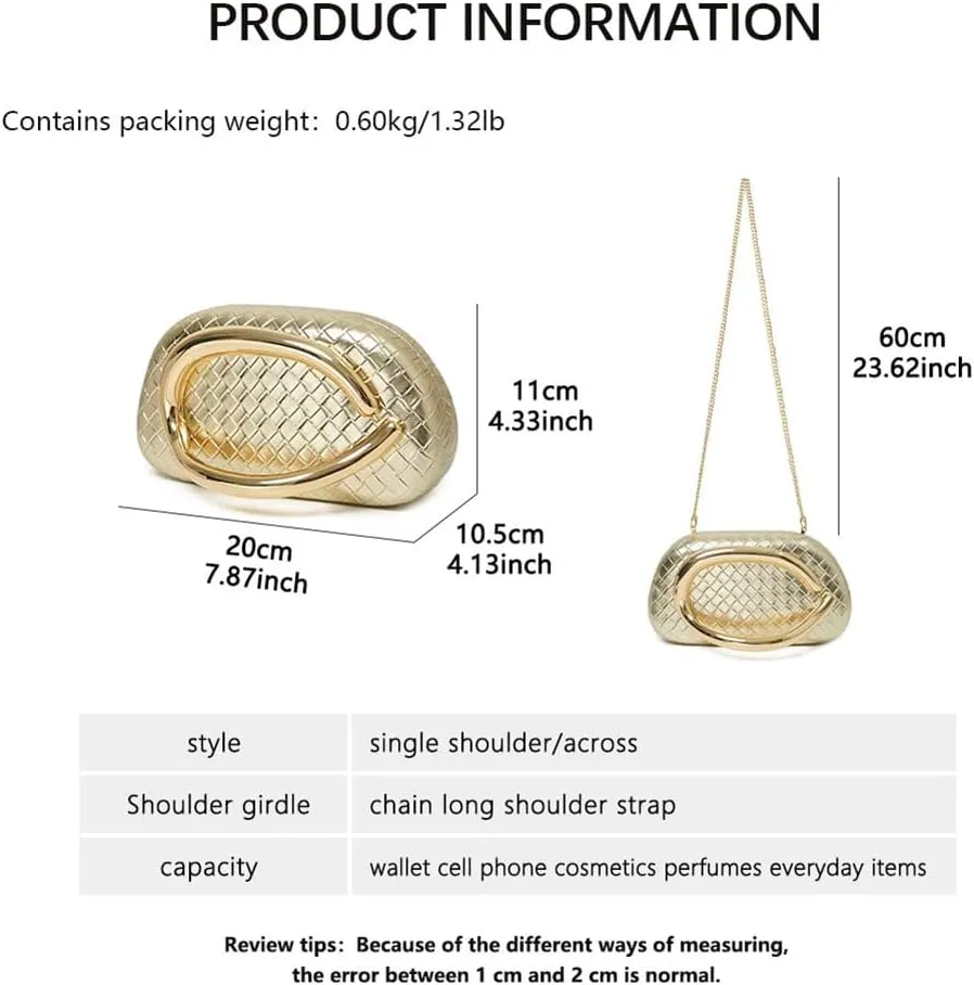 Clutch Purses for Women Evening/Wedding Chic Woven Bag Formal PU Leather Purse Designer Handbags for Party Prom