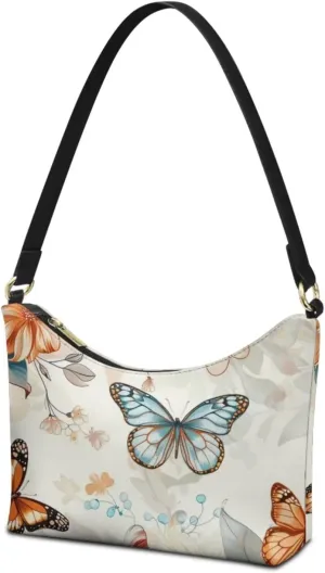 Clutch Tote Handbags Leather Shoulder Purses for Women Lady Crescent Underarm Purse with Inner Pocket