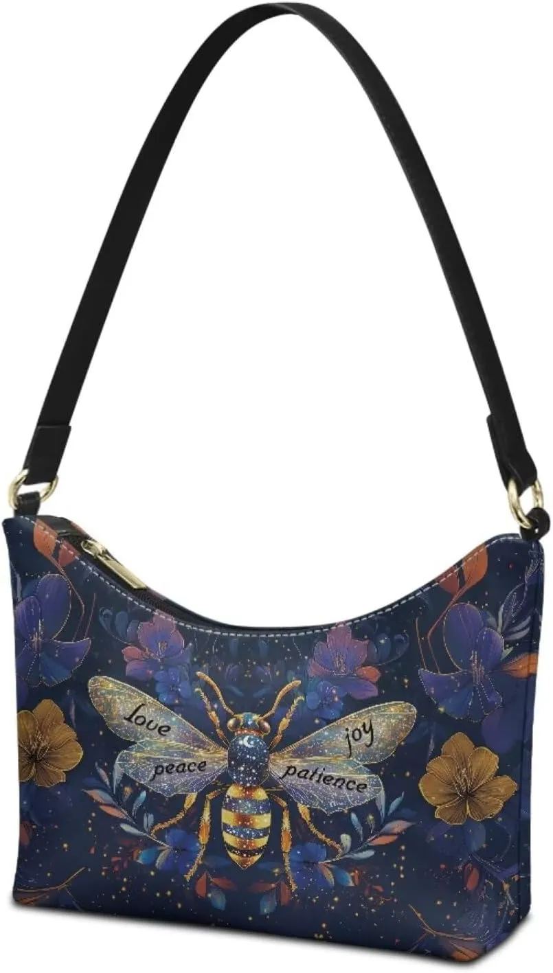 Clutch Tote Handbags Leather Shoulder Purses for Women Lady Crescent Underarm Purse with Inner Pocket