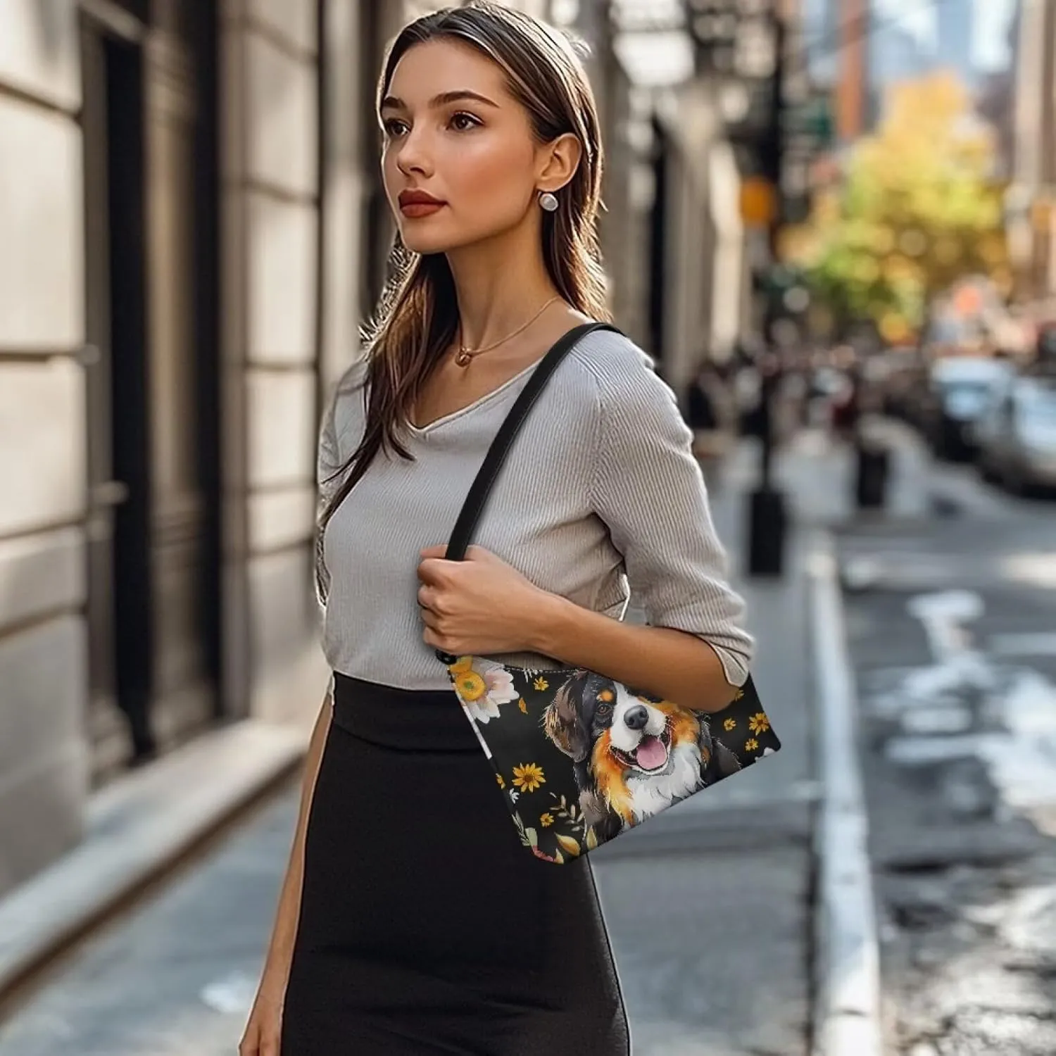 Clutch Tote Handbags Leather Shoulder Purses for Women Lady Crescent Underarm Purse with Inner Pocket