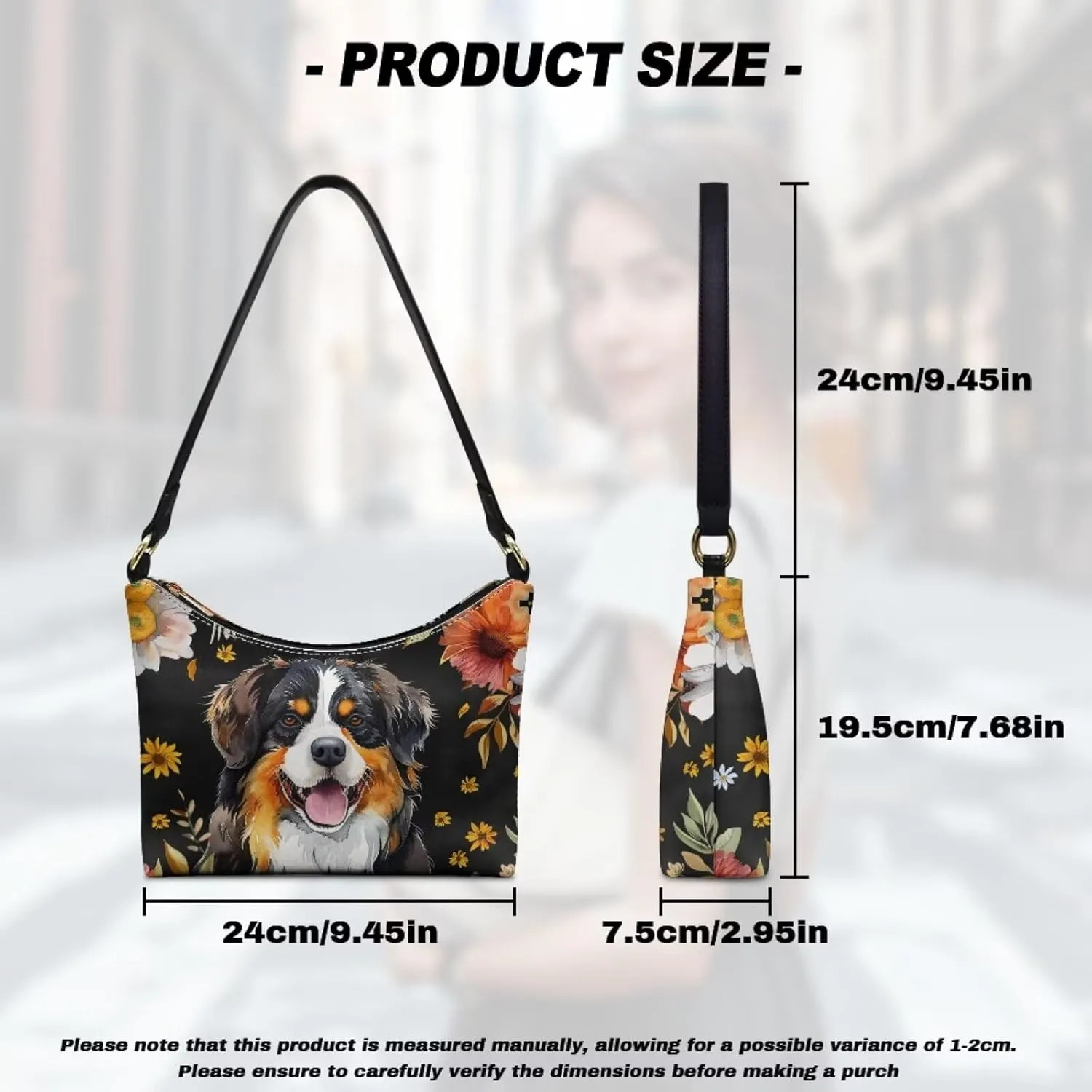 Clutch Tote Handbags Leather Shoulder Purses for Women Lady Crescent Underarm Purse with Inner Pocket