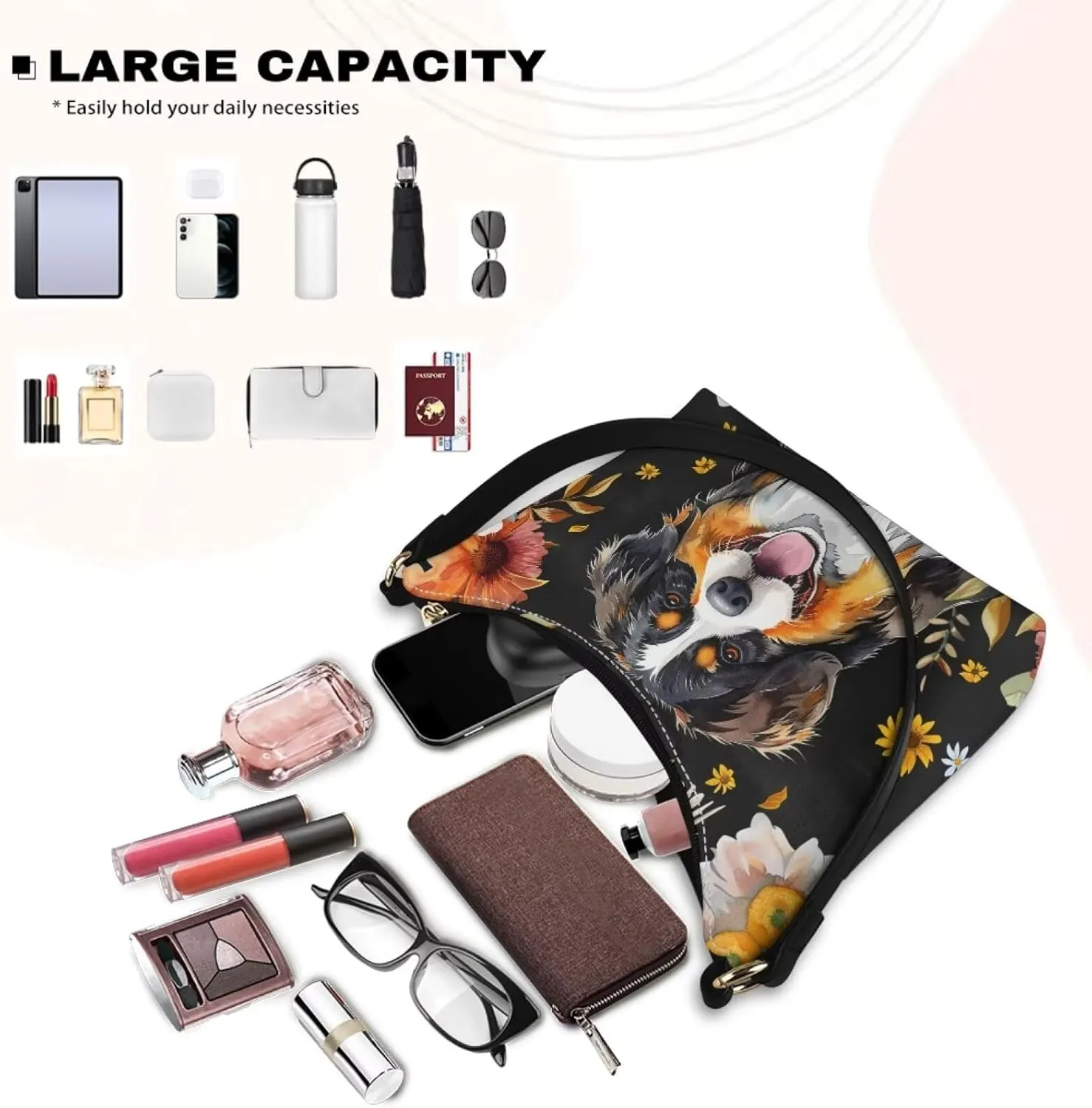 Clutch Tote Handbags Leather Shoulder Purses for Women Lady Crescent Underarm Purse with Inner Pocket