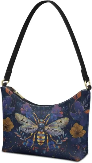 Clutch Tote Handbags Leather Shoulder Purses for Women Lady Crescent Underarm Purse with Inner Pocket