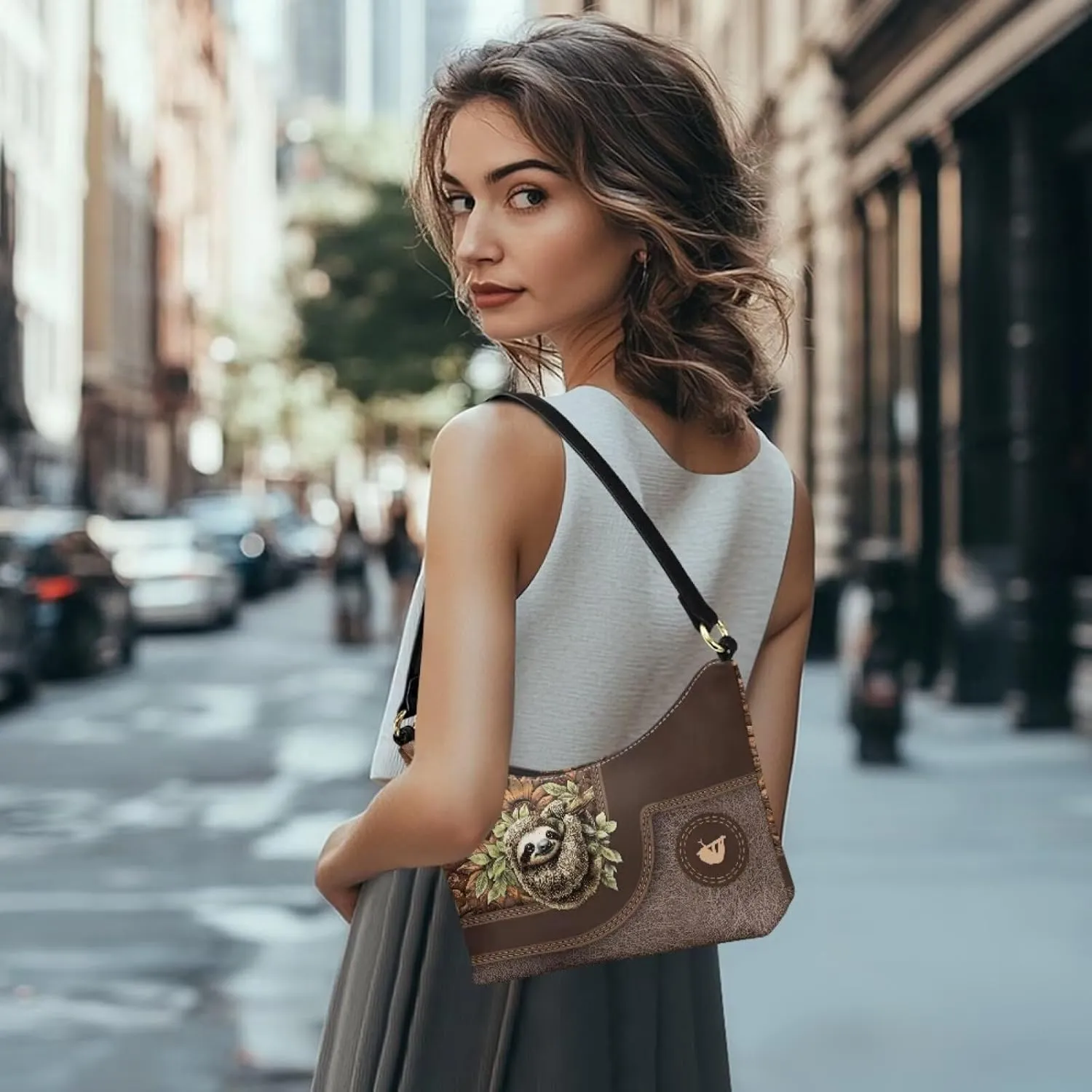 Clutch Tote Handbags Leather Shoulder Purses for Women Lady Crescent Underarm Purse with Inner Pocket
