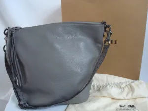 Coach Heather Gray Duffle Bag Border Rivets Embellished Shoulder Strap- 29239