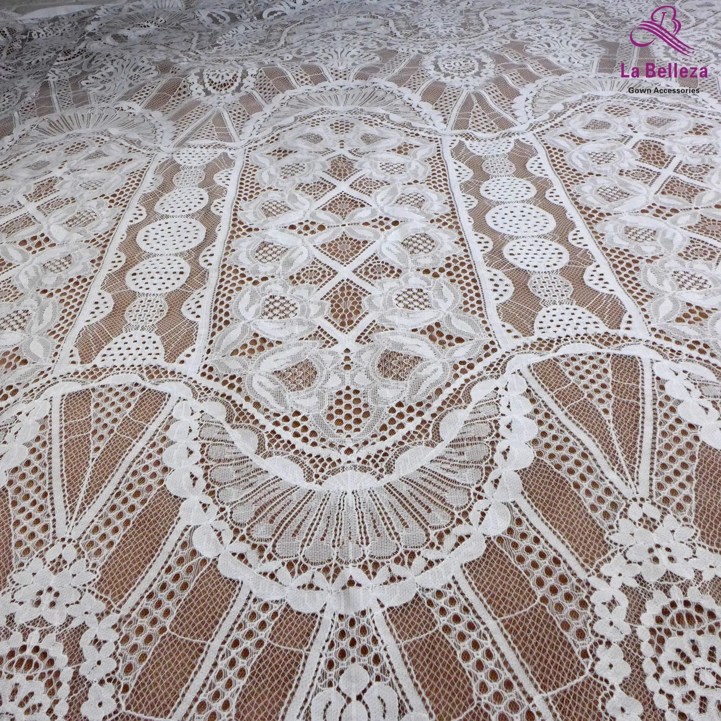 Cocoa Yacht Club Off White Eyelash Lace Wedding Dress