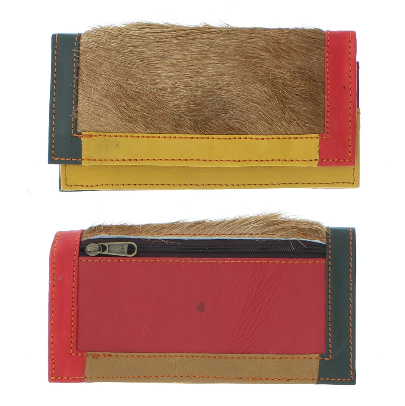 Colourful Animal Print Purse In Recycled Leather 107