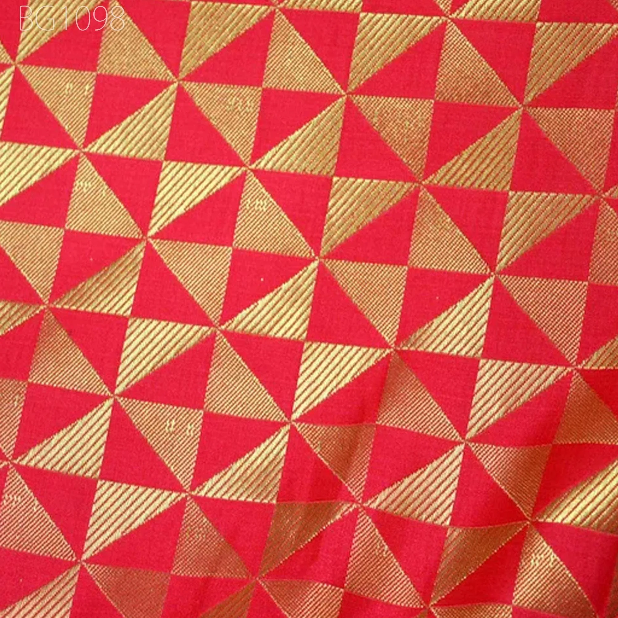 Coral Brocade Indian Wedding Dress Fabric Costume Crafting Dress Material Geometrical Pattern Brocade by the Yard fabric Home Decor brocade