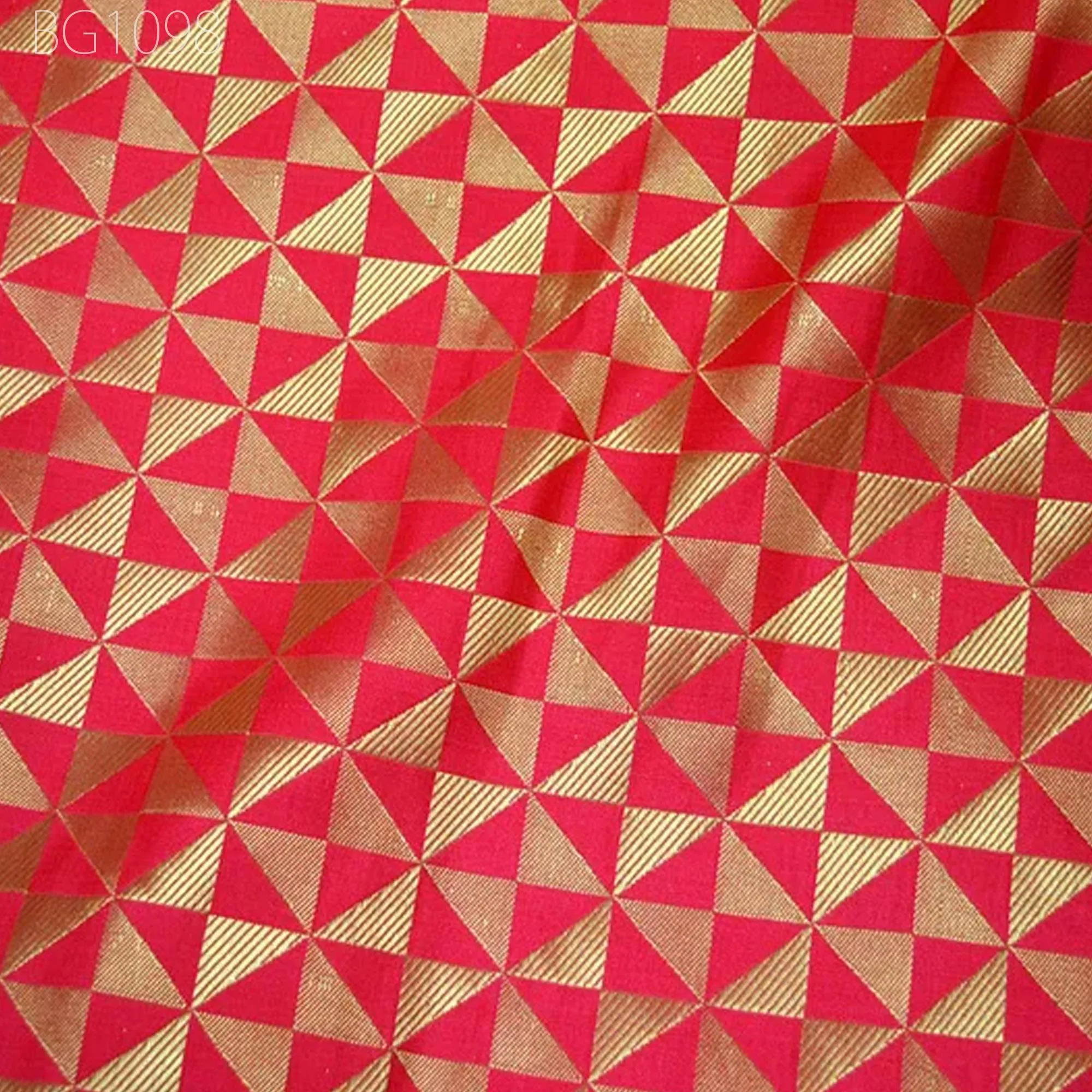 Coral Brocade Indian Wedding Dress Fabric Costume Crafting Dress Material Geometrical Pattern Brocade by the Yard fabric Home Decor brocade