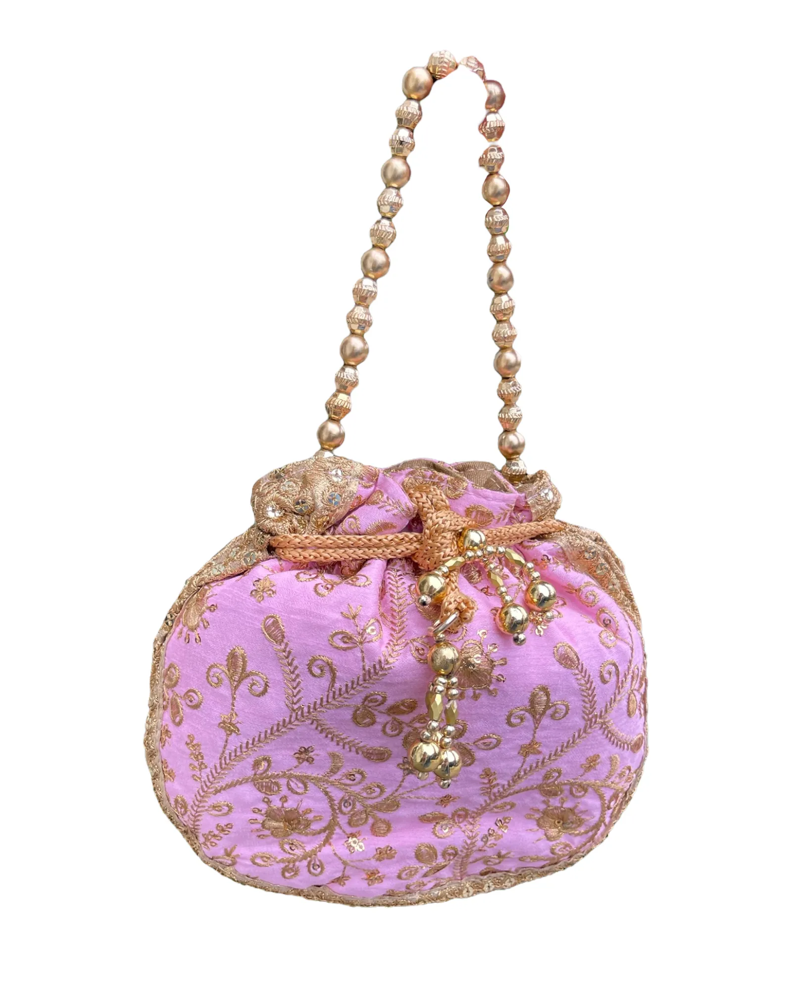 Cotton Hand Potli Bag Purse With Embroidery Handwork #HB20