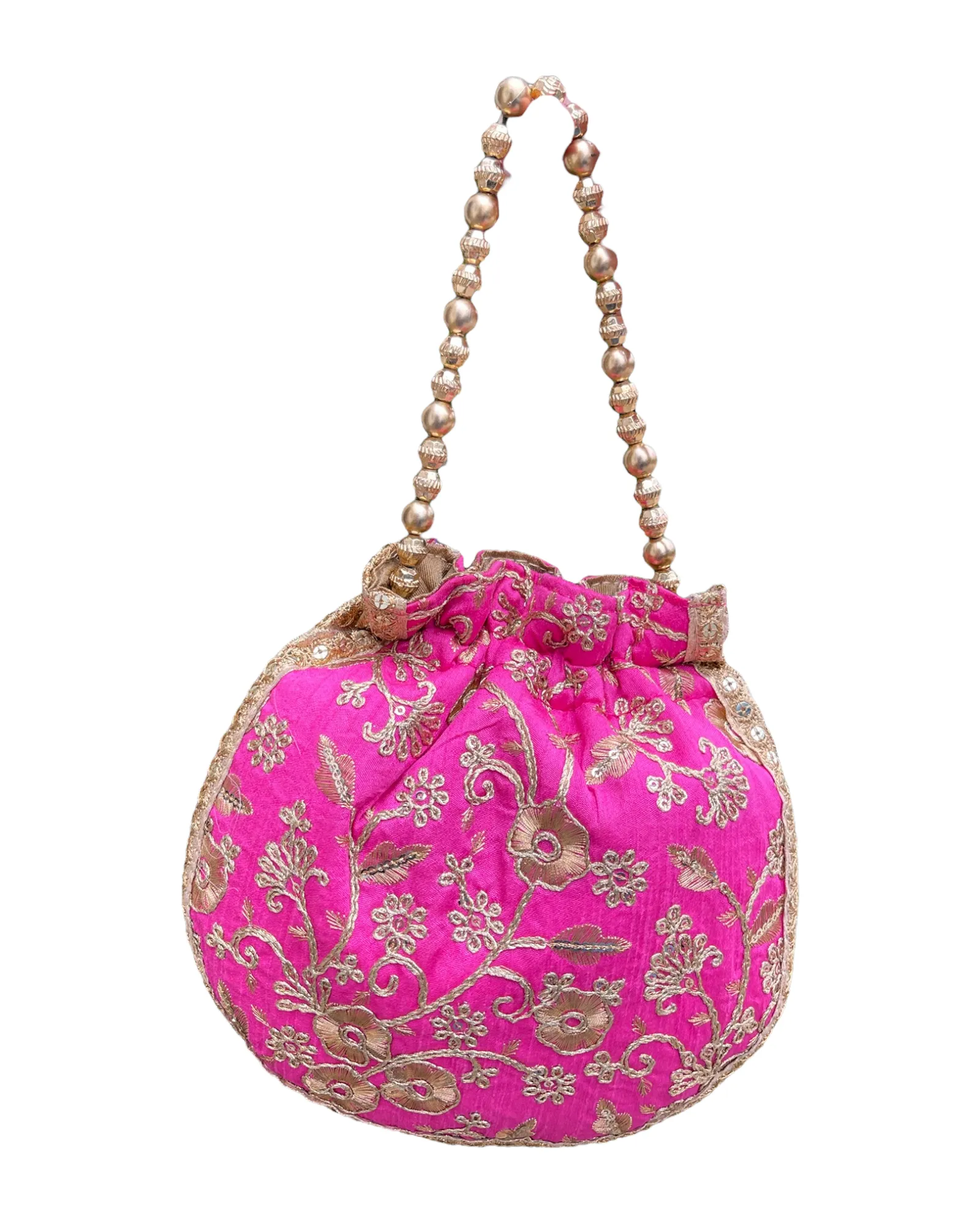 Cotton Hand Potli Bag Purse With Embroidery Handwork #HB20