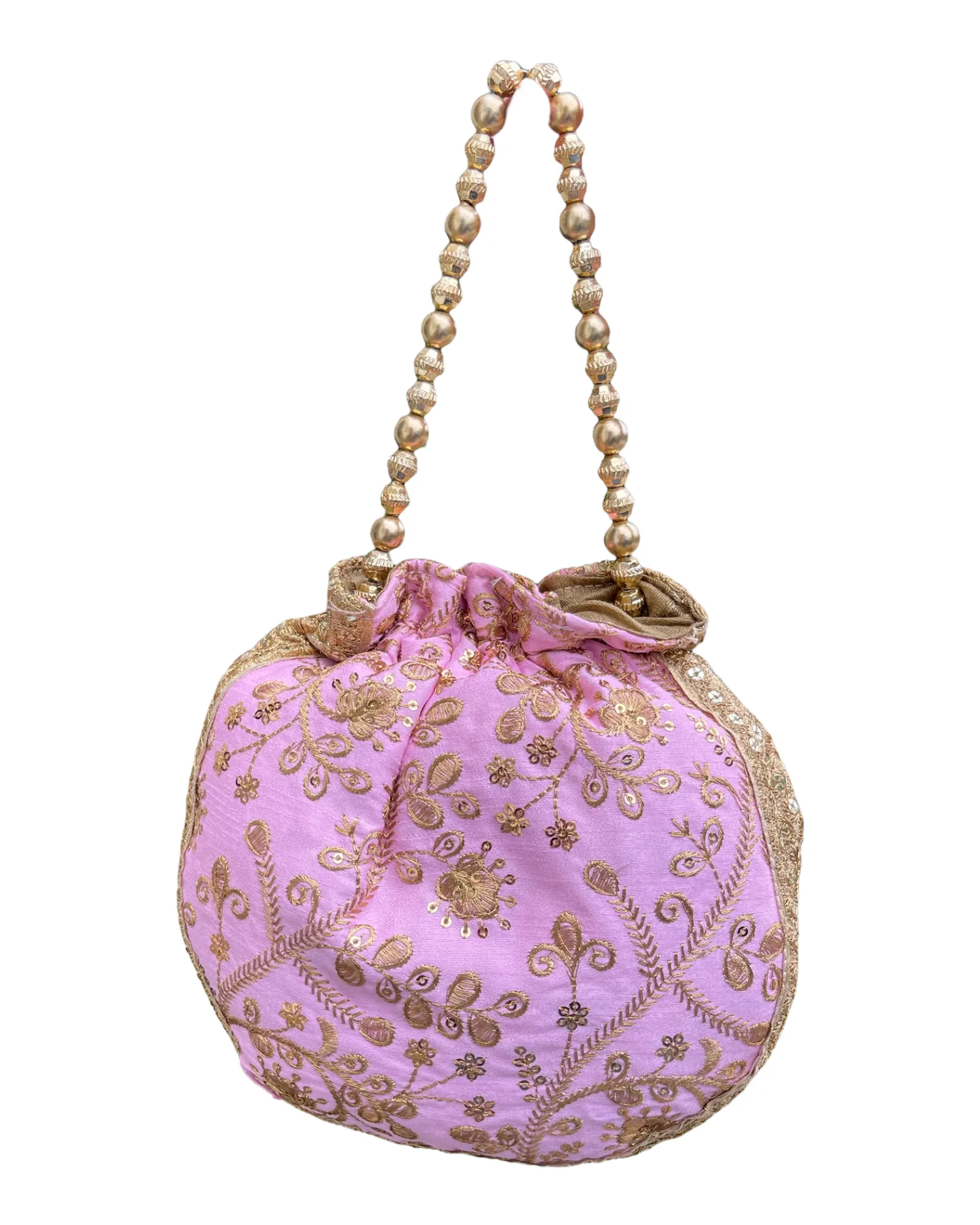 Cotton Hand Potli Bag Purse With Embroidery Handwork #HB20