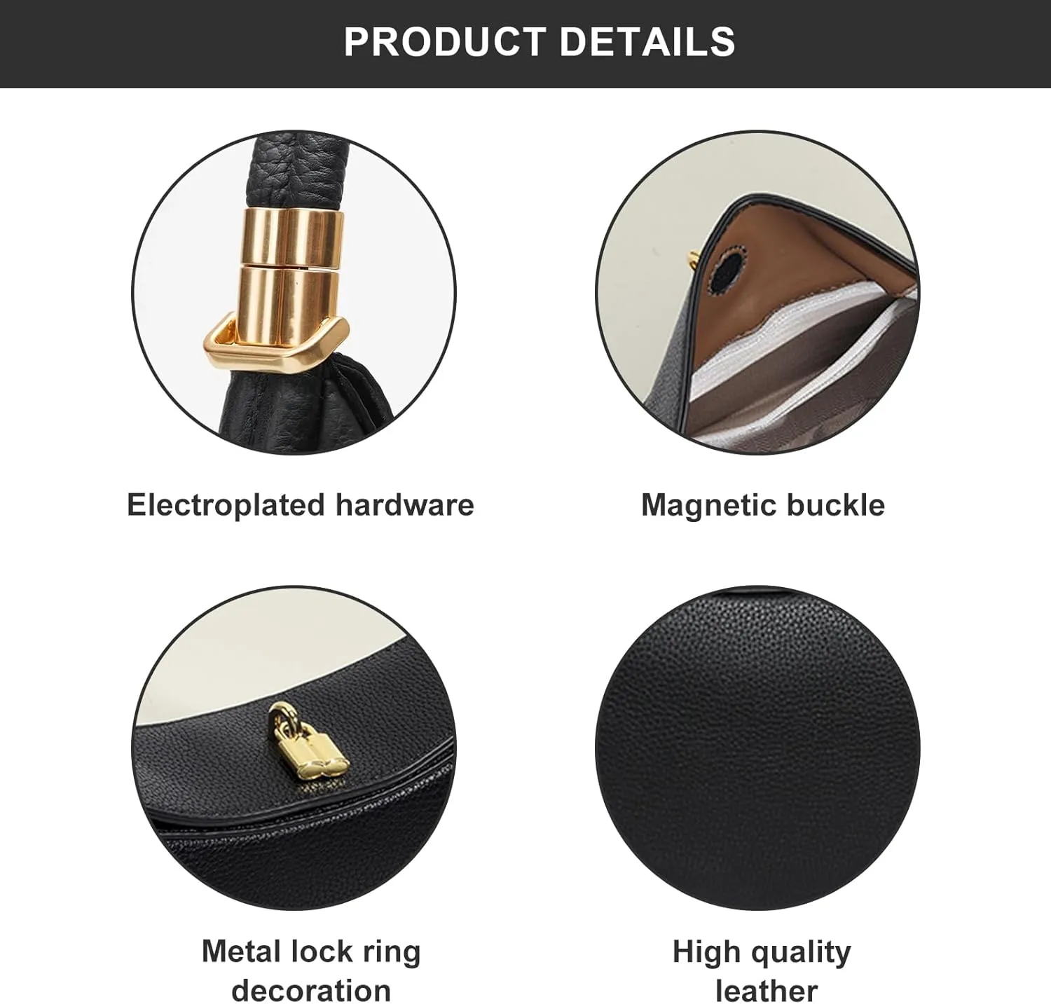 Crescent Bags for Women PU Leather Designer Half Moon Bag with Hasp Closure Trendy Purses for Women 2025 Crescent Bag