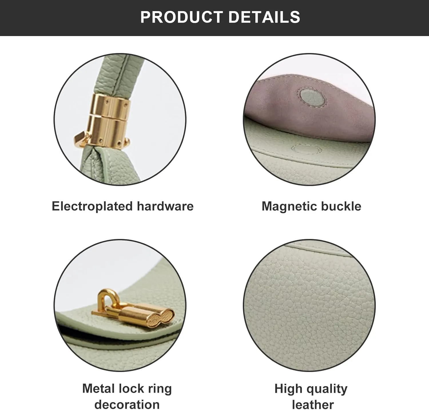 Crescent Bags for Women PU Leather Designer Half Moon Bag with Hasp Closure Trendy Purses for Women 2025 Crescent Bag