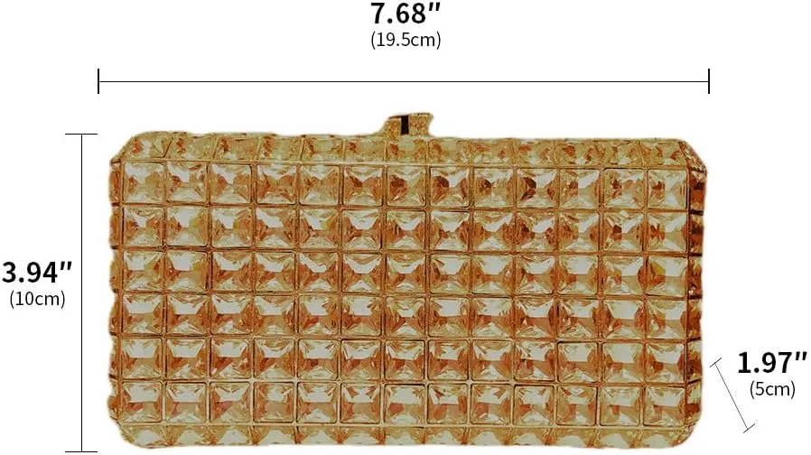 Crystal Diamonds Purse Shoulder Bag Wedding Clutch Purses for Women Bride Clutch Rhinestone Clutch Purse Mosaic Gold