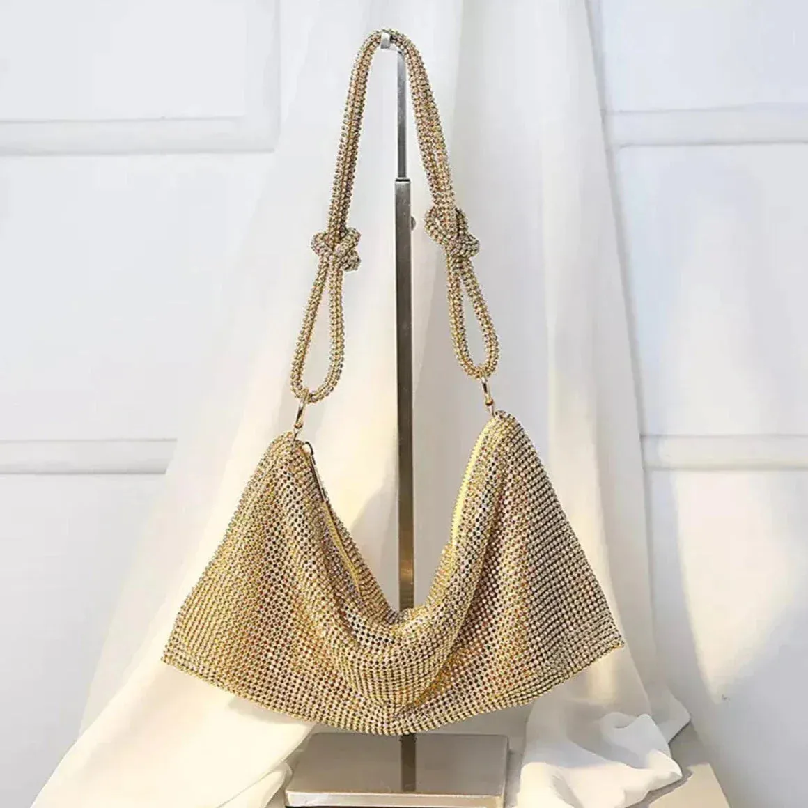 Crystal Knot Shoulder Bag