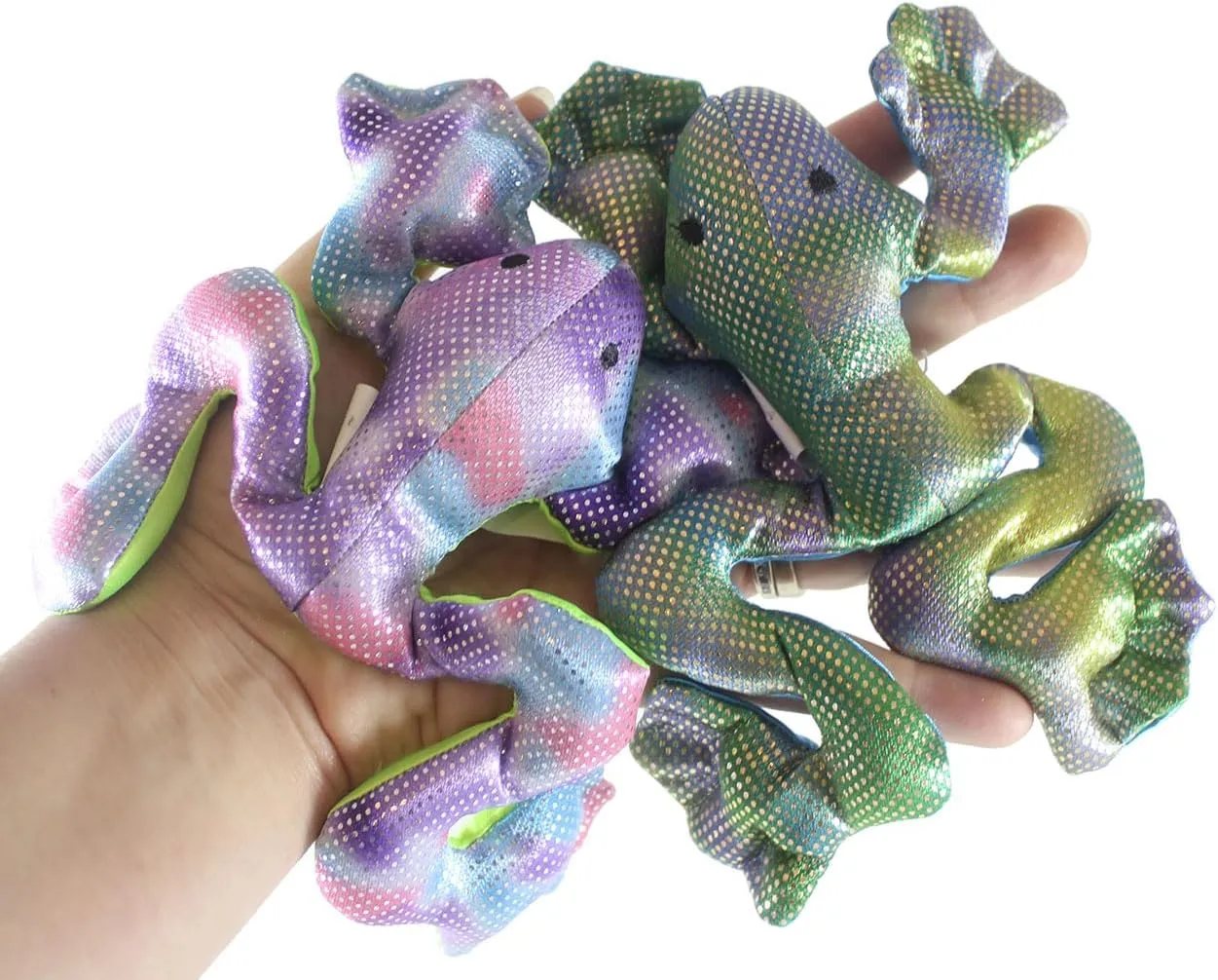Curious Minds Busy Bags Set of All 4 Colors - Frog Sand Filled Animal Toy - Heavy Weighted Sandbag Animal Plush Bean Bag Toss - Shimmering Sensory Toy ADHD Special Needs Soothing (All 4 Color Frogs)
