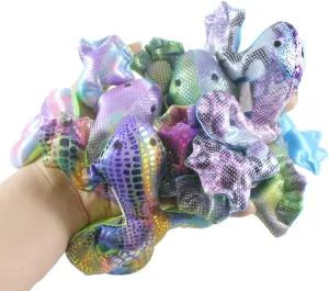 Curious Minds Busy Bags Set of All 4 Colors - Frog Sand Filled Animal Toy - Heavy Weighted Sandbag Animal Plush Bean Bag Toss - Shimmering Sensory Toy ADHD Special Needs Soothing (All 4 Color Frogs)