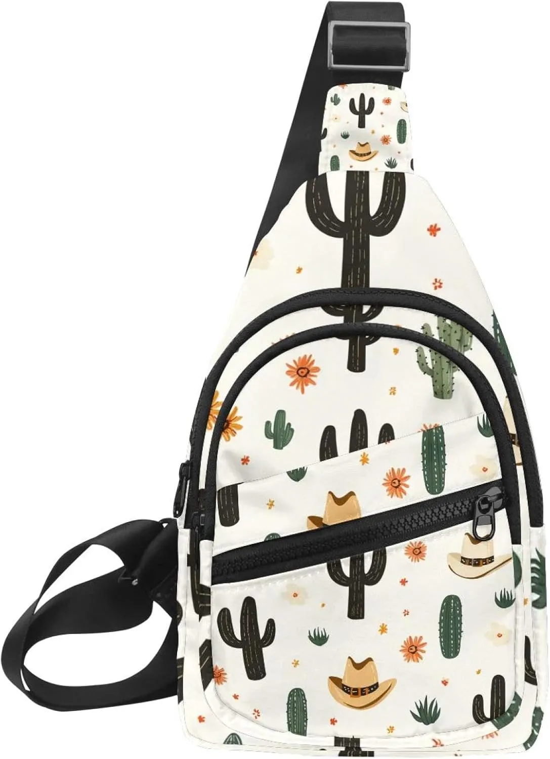 Cute Teeth Sling Bag, Crossbody Sling Backpack Travel Hiking Chest Bag Daypack for Purses Shoulder Bag Women Men's