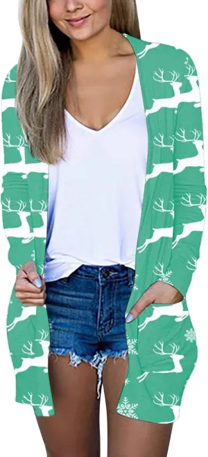 Daily Deals of Todays Ugly Sweater Christmas Women Woman Sweater Womens Sweater Vest Cardigan with Buttons Rainbow Sweater Jackets to Wear Over Womens Business Casual Outfits