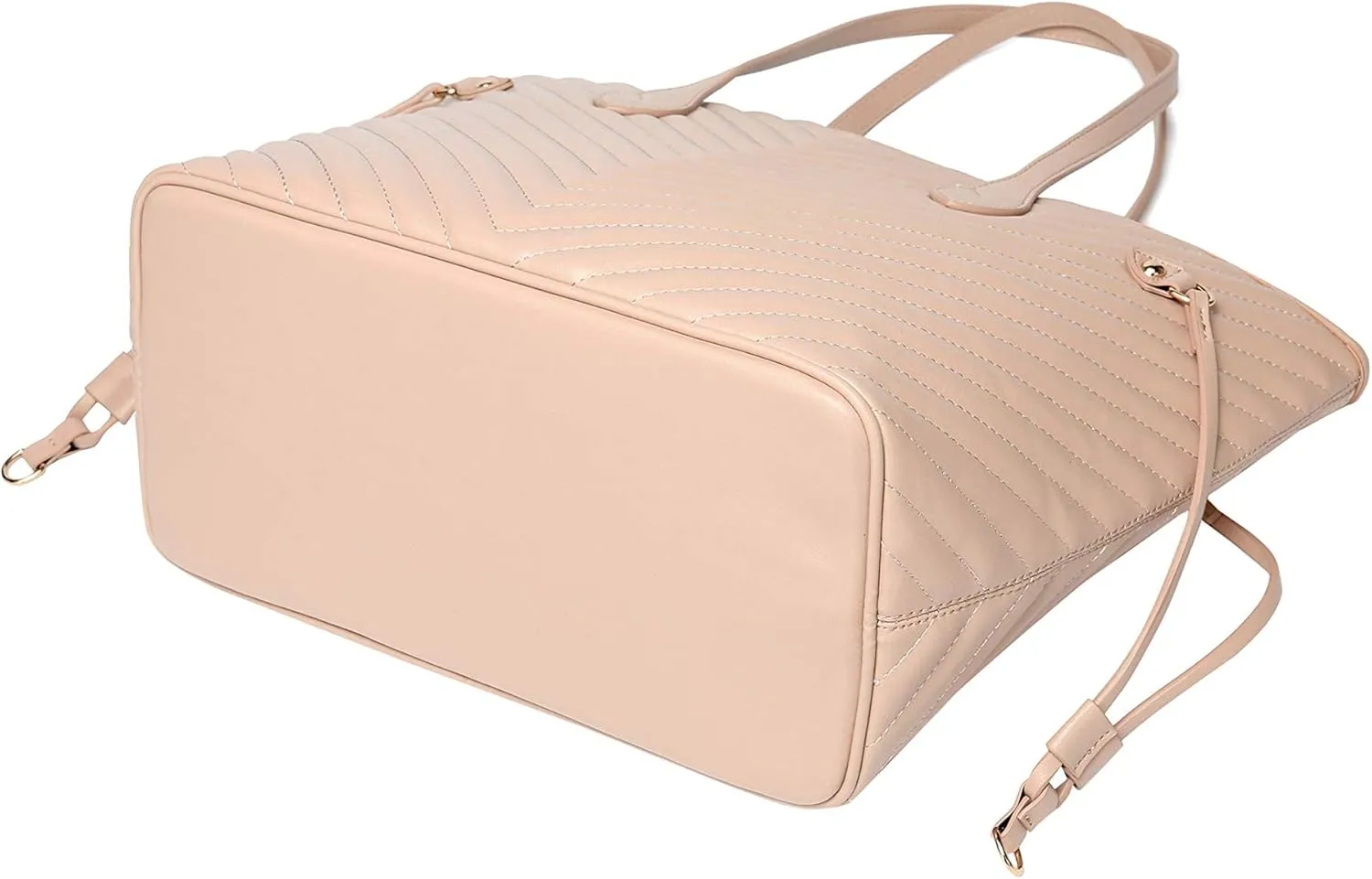 Daisy Rose Tote Shoulder Travel Bag & Matching Clutch PU Vegan Leather