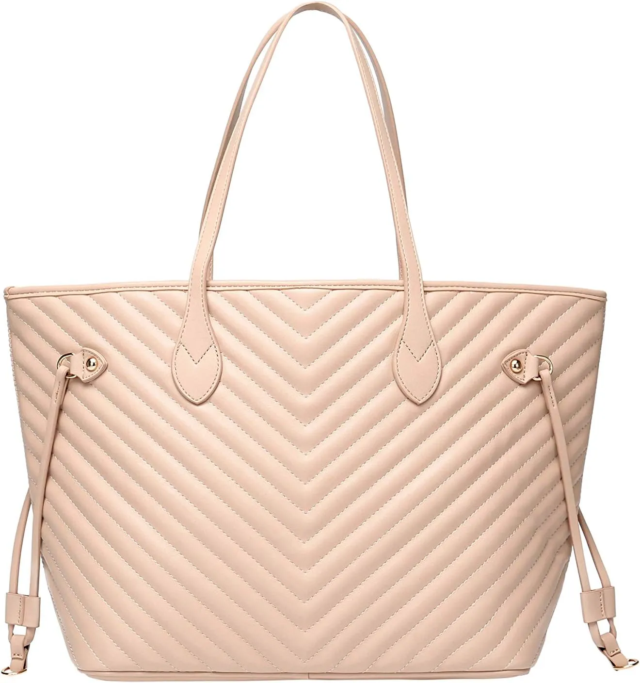 Daisy Rose Tote Shoulder Travel Bag & Matching Clutch PU Vegan Leather