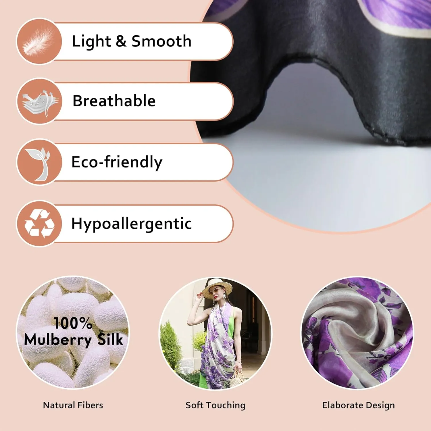 DANA XU 100% Mulberry Satin Silk Summer Travel Scarf Extra Large Women Floral Shawl Oversize Soft Wraps For Evening Dresses