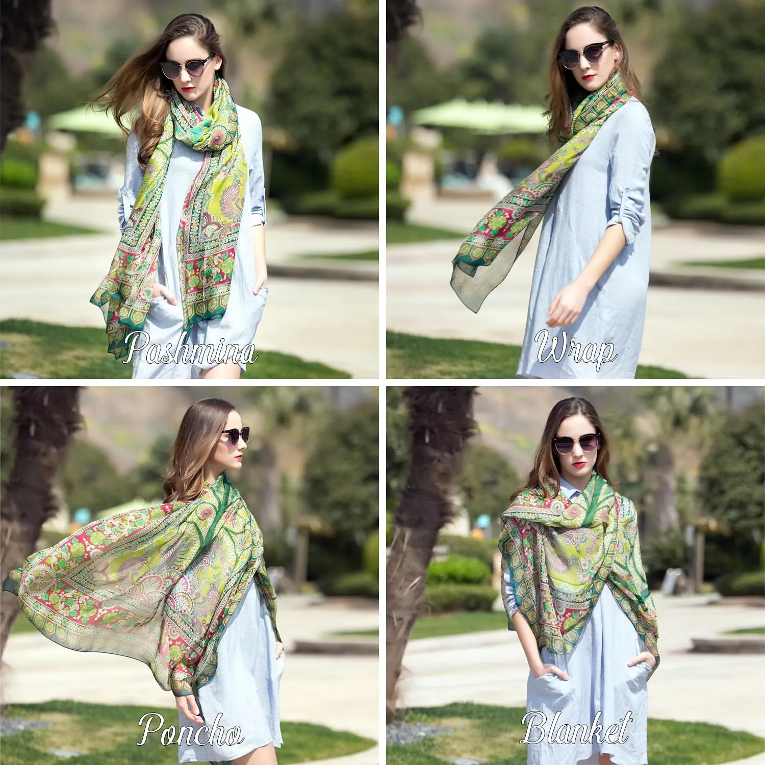 DANA XU 100% Mulberry Satin Silk Summer Travel Scarf Extra Large Women Floral Shawl Oversize Soft Wraps For Evening Dresses