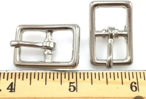Dangerous Threads Center BAR Buckle Buckles 1/2" Nickel Finish 25 Pieces